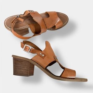Barbara Barbieri Leather Block Heel Sandals Made in Italy